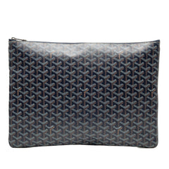 ゴヤール セナGM クラッチバッグ ブラウン ホワイト PVC レディース GOYARD 【中古】