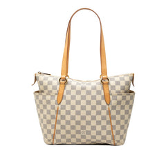 ルイ ヴィトン ダミエ アズール トータリーPM トートバッグ ショルダーバッグ N51261 ホワイト PVC レザー レディース LOUIS VUITTON 【中古】