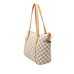 ルイ ヴィトン ダミエ アズール トータリーPM トートバッグ ショルダーバッグ N51261 ホワイト PVC レザー レディース LOUIS VUITTON 【中古】