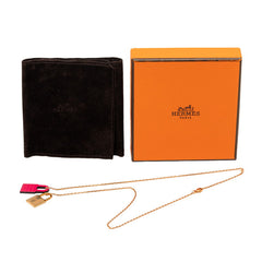 エルメス オーケリーPM ペンダントネックレス ゴールド ピンク メッキ ヴォースイフト レディース HERMES 【中古】