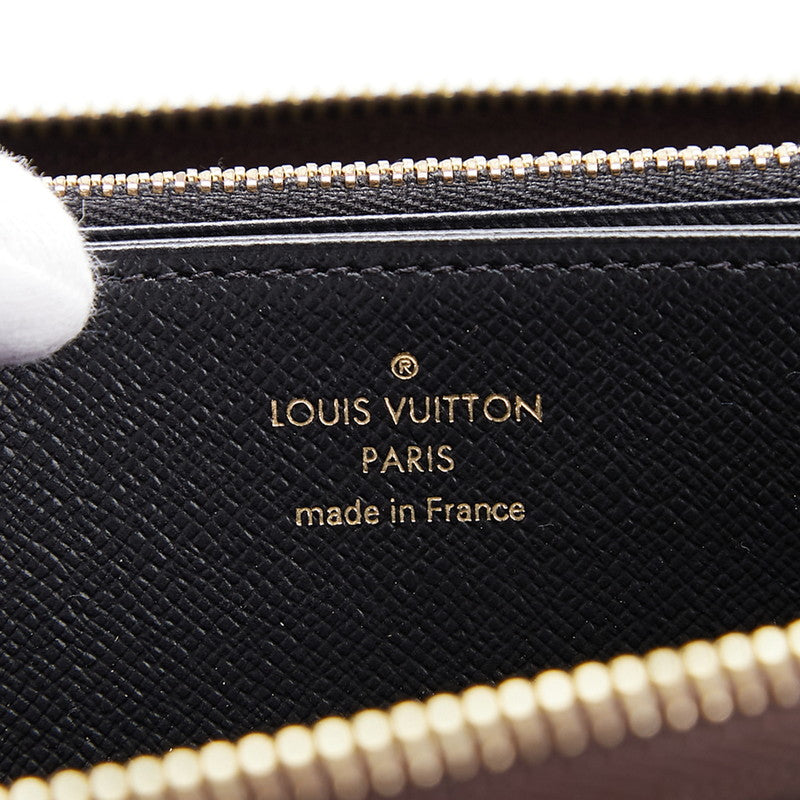 ルイ ヴィトン モノグラム ジャイアント リバース 長財布 ラウンドファスナー M69353 ブラウン PVC レザー レディース LOUIS VUITTON 【中古】