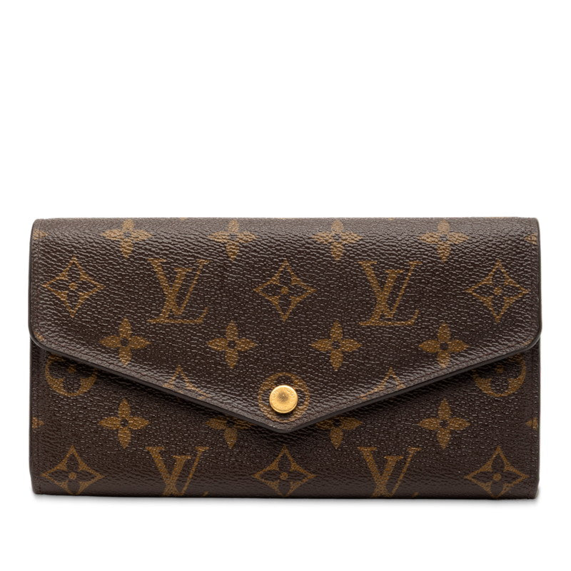ルイ ヴィトン モノグラム ポルトフォイユ サラ 長財布 M60531 ブラウン PVC レザー レディース LOUIS VUITTON 【中古】