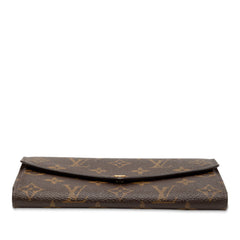 ルイ ヴィトン モノグラム ポルトフォイユ サラ 長財布 M60531 ブラウン PVC レザー レディース LOUIS VUITTON 【中古】