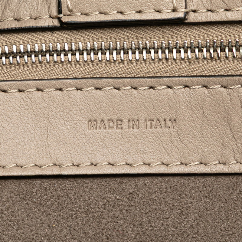 フェンディ ラナウェイ ハンドバッグ ショルダーバッグ 2WAY 8BH343 ベージュ アイボリー ブラック レザー レディース FENDI 【中古】