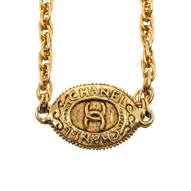 シャネル ココマーク ロングネックレス ゴールド メッキ レディース CHANEL 【中古】