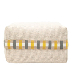 エルメス ブリッドアブラックGM ハンドバッグ ナチュラル ベージュ グレー キャンバス レディース HERMES 【中古】