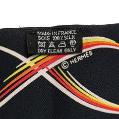 エルメス ツイリー 24Faubourg スカーフ ブラック マルチカラー シルク レディース HERMES 【中古】