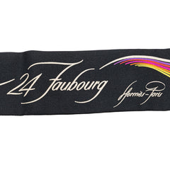 エルメス ツイリー 24Faubourg スカーフ ブラック マルチカラー シルク レディース HERMES 【中古】