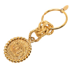 シャネル ココマーク キーホルダー キーリング 96A ゴールド メッキ レディース CHANEL 【中古】