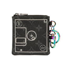 ルイ ヴィトン モノグラム エクリプス スモールパース コインケース M64432 ブラック PVC レザー レディース LOUIS VUITTON 【中古】