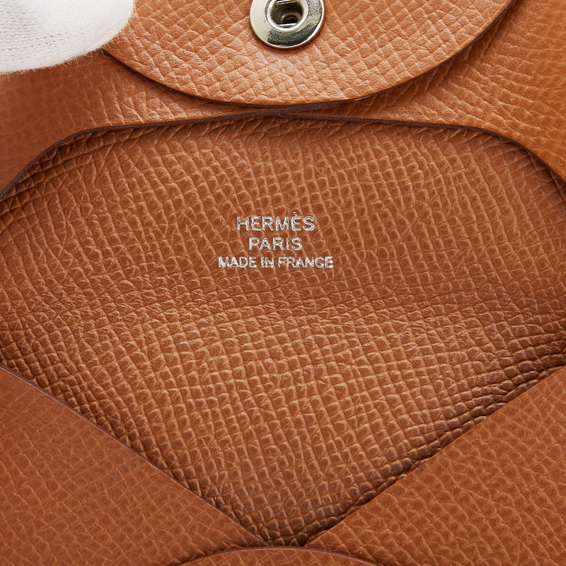 エルメス バスティア コインケース 小銭入れ ブラウン ヴォーエプソン レディース HERMES 【中古】