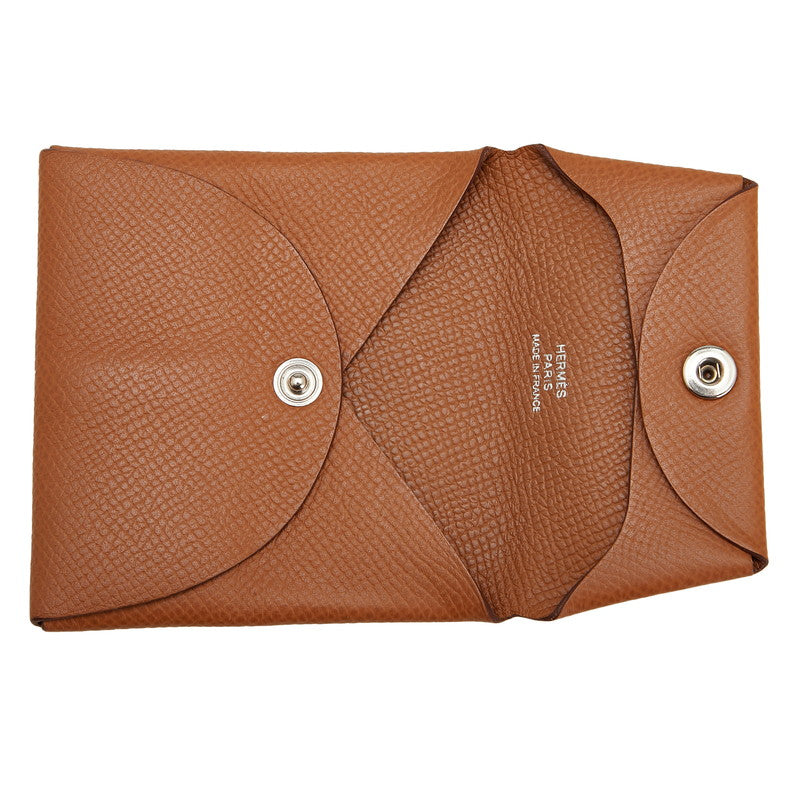 エルメス バスティア コインケース 小銭入れ ブラウン ヴォーエプソン レディース HERMES 【中古】
