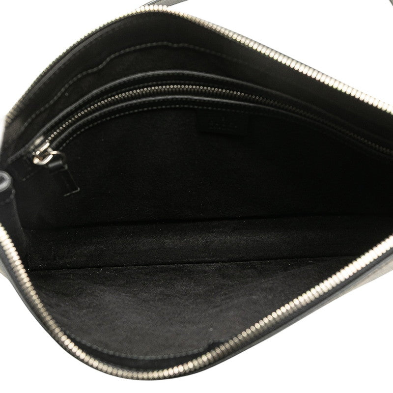 グッチ GGスプリーム カレイド ビー シェリーライン セカンドバッグ ショルダーバッグ 429004 ブラウン レザー レディース GUCCI 【中古】