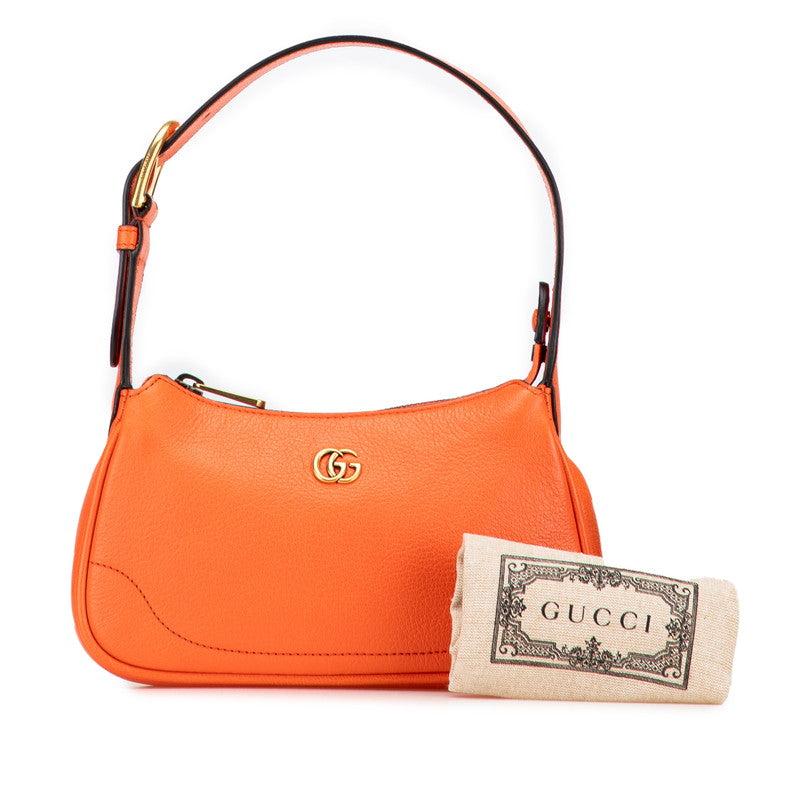 グッチ GGマーモント アフロディーテ ハンドバッグ ワンショルダーバッグ 739076 オレンジ レザー レディース GUCCI 【中古】