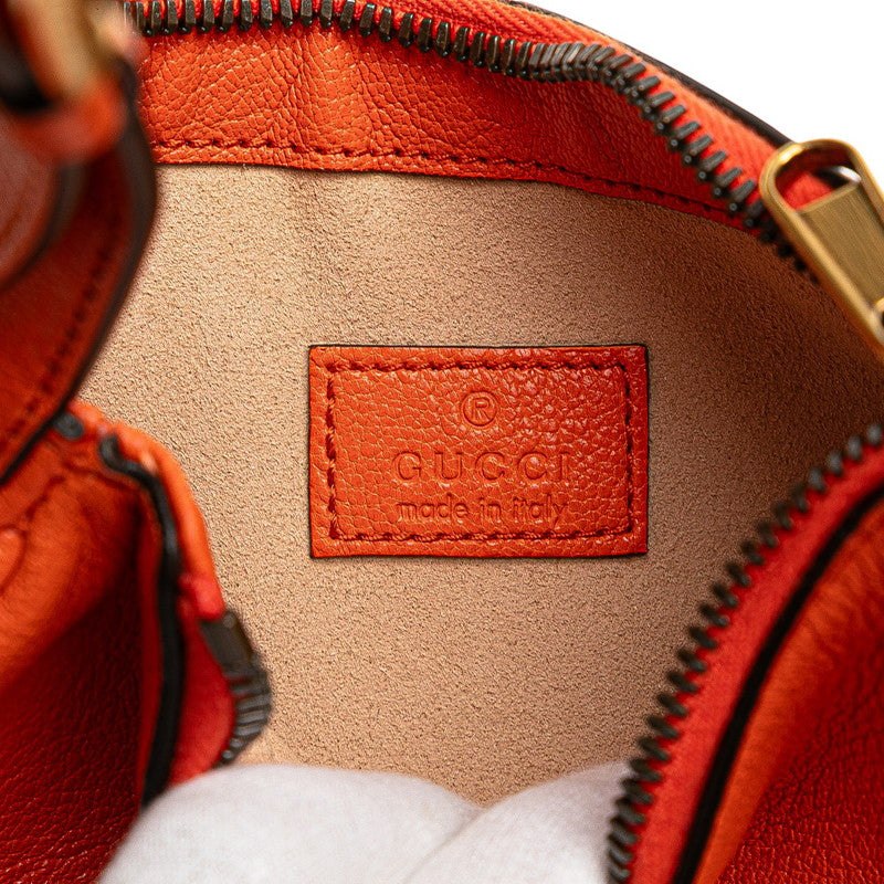 グッチ GGマーモント アフロディーテ ハンドバッグ ワンショルダーバッグ 739076 オレンジ レザー レディース GUCCI 【中古】