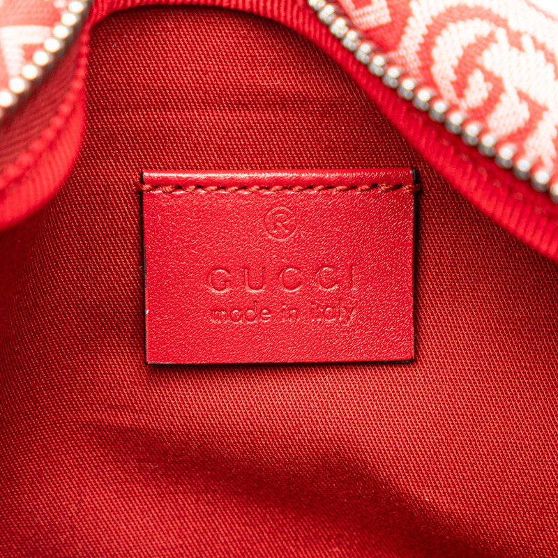 グッチ チルドレンズ GGロゴ 星 スター ボディバッグ ウエストバッグ 502095 レッド キャンバス レザー レディース GUCCI 【中古】