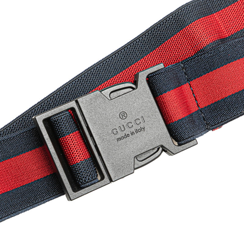 グッチ チルドレンズ GGロゴ 星 スター ボディバッグ ウエストバッグ 502095 レッド キャンバス レザー レディース GUCCI 【中古】