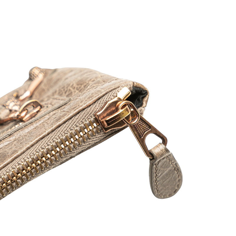 バレンシアガ ジャイアントヒップ ポーチ 小銭入れ 272440 ブラウン レザー レディース BALENCIAGA 【中古】