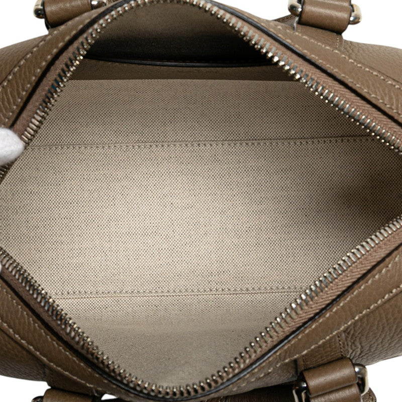 グッチ ジャンボGG ミニダッフル ハンドバッグ ショルダーバッグ 2WAY 725292 グレージュ レザー レディース GUCCI 【中古】