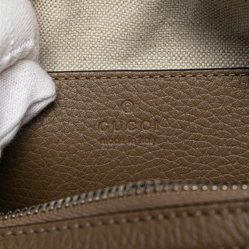 グッチ ジャンボGG ミニダッフル ハンドバッグ ショルダーバッグ 2WAY 725292 グレージュ レザー レディース GUCCI 【中古】