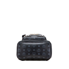 エム シー エム ヴィセトス モノグラム スタッズ リュック バックパック ブラック レザー レディース MCM 【中古】