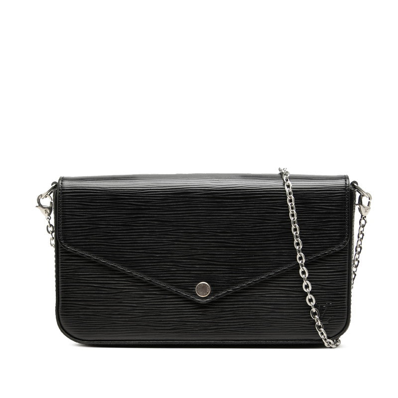 ルイ ヴィトン エピ ポシェット フェリシー チェーンウォレット ショルダーバッグ M62648 ブラック レザー レディース LOUIS VUITTON 中古