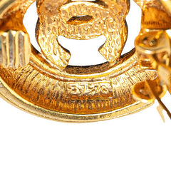 シャネル ココマーク ラウンド イヤリング ゴールド メッキ レディース CHANEL 【中古】