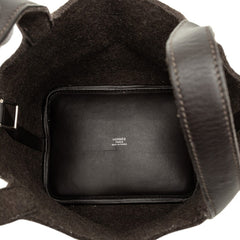 エルメス ピコタンロックPM ハンドバッグ エベーヌ シルバー金具 フェルト ヴォースイフト レディース HERMES 中古