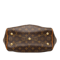 ルイ ヴィトン モノグラム ティヴォリPM ハンドバッグ M40143 ブラウン PVC レザー レディース LOUIS VUITTON 【中古】