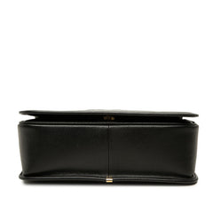 サンローラン YSLロゴ 斜めかけ ショルダーバッグ ブラック レザー レディース SAINT LAURENT 中古