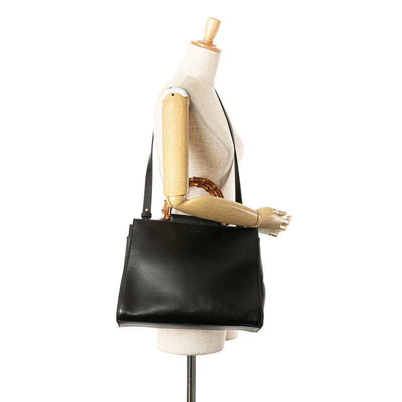 グッチ ニムフェア ミディアム ハンドバッグ ショルダーバッグ 2WAY 453766 ブラック レザー レディース GUCCI 【中古】