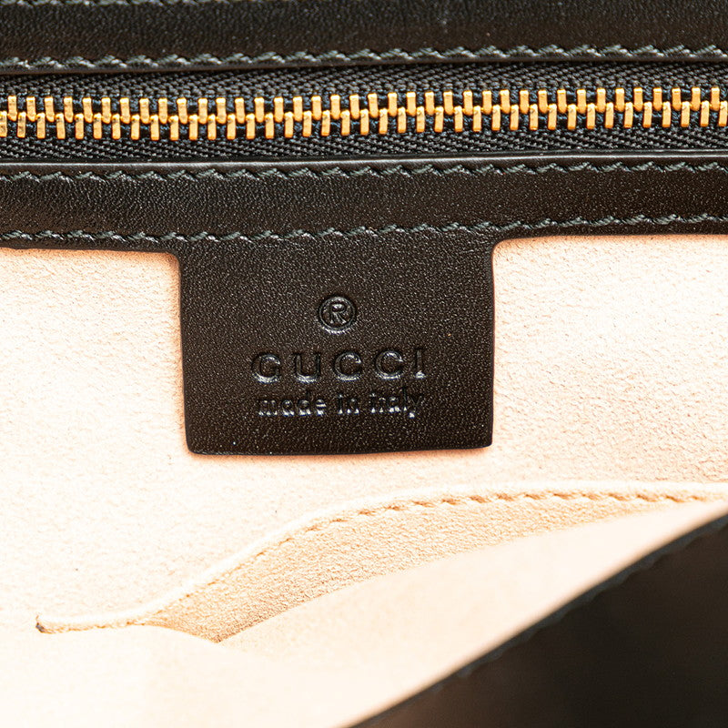 グッチ ニムフェア ミディアム ハンドバッグ ショルダーバッグ 2WAY 453766 ブラック レザー レディース GUCCI 【中古】