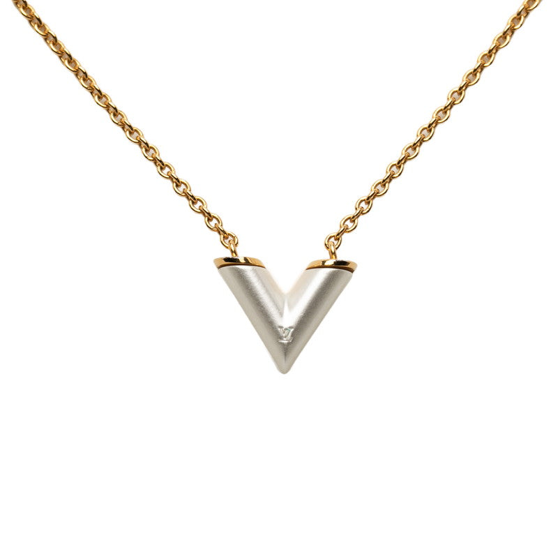 ルイ ヴィトン コリエ エッセンシャルＶパールフェクション ネックレス M69618 ゴールド メッキ レディース LOUIS VUITTON 【中古】