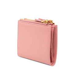 プラダ ロゴ 二つ折り財布 コンパクトウォレット 1ML024 ピンク レザー レディース PRADA 【中古】