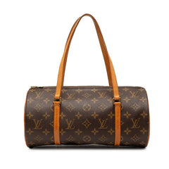 ルイ ヴィトン モノグラム パピヨン30 ハンドバッグ M51385 ブラウン PVC レザー レディース LOUIS VUITTON 【中古】