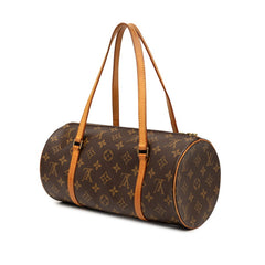 ルイ ヴィトン モノグラム パピヨン30 ハンドバッグ M51385 ブラウン PVC レザー レディース LOUIS VUITTON 【中古】