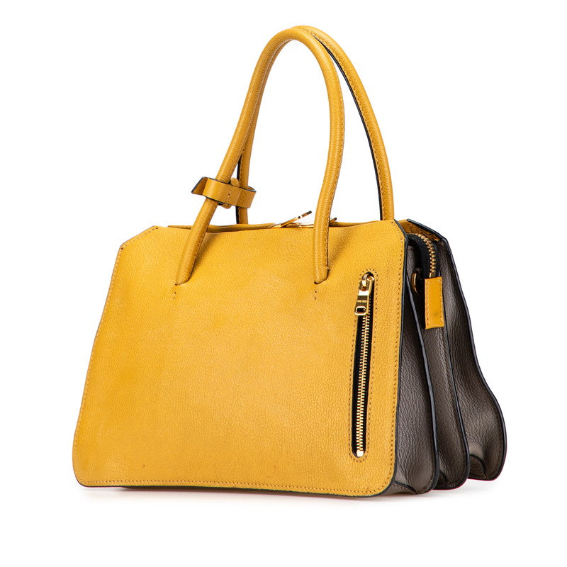 ミュウミュウ マドラス ハンドバッグ ショルダーバッグ 2WAY RL103C イエロー系 レザー レディース MIUMIU 【中古】