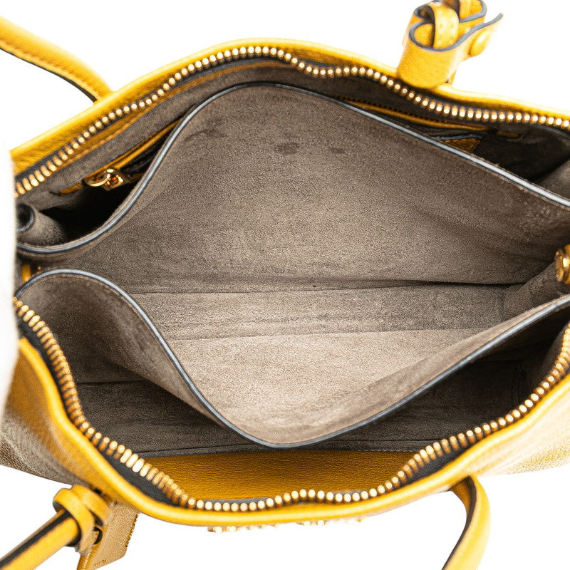 ミュウミュウ マドラス ハンドバッグ ショルダーバッグ 2WAY RL103C イエロー系 レザー レディース MIUMIU 【中古】