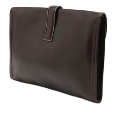 エルメス ジジェPM クラックバッグ セカンドバッグ ブラウン レザー レディース HERMES 【中古】