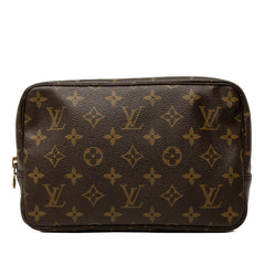 ルイ ヴィトン モノグラム トゥルース トワレット 23 ポーチ コスメポーチ M47524 ブラウン PVC レザー レディース LOUIS VUITTON 中古
