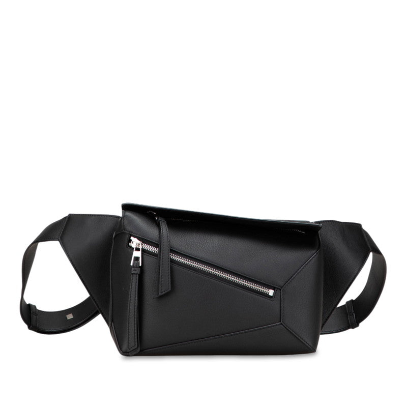 ロエベ パズル バムバッグ ボディバッグ ウエストバッグ ブラック レザー メンズ LOEWE 【中古】