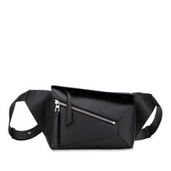 ロエベ パズル バムバッグ ボディバッグ ウエストバッグ ブラック レザー メンズ LOEWE 【中古】