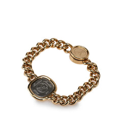 ルイ ヴィトン ID LV ブレス チェーン ブレスレット M61092 ゴールド シルバー メッキ レディース LOUIS VUITTON 【中古】