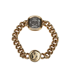 ルイ ヴィトン ID LV ブレス チェーン ブレスレット M61092 ゴールド シルバー メッキ レディース LOUIS VUITTON 【中古】