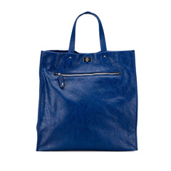 ヴァレンティノ スタッズ トートバッグ ブルー レザー レディース VALENTINO 【中古】