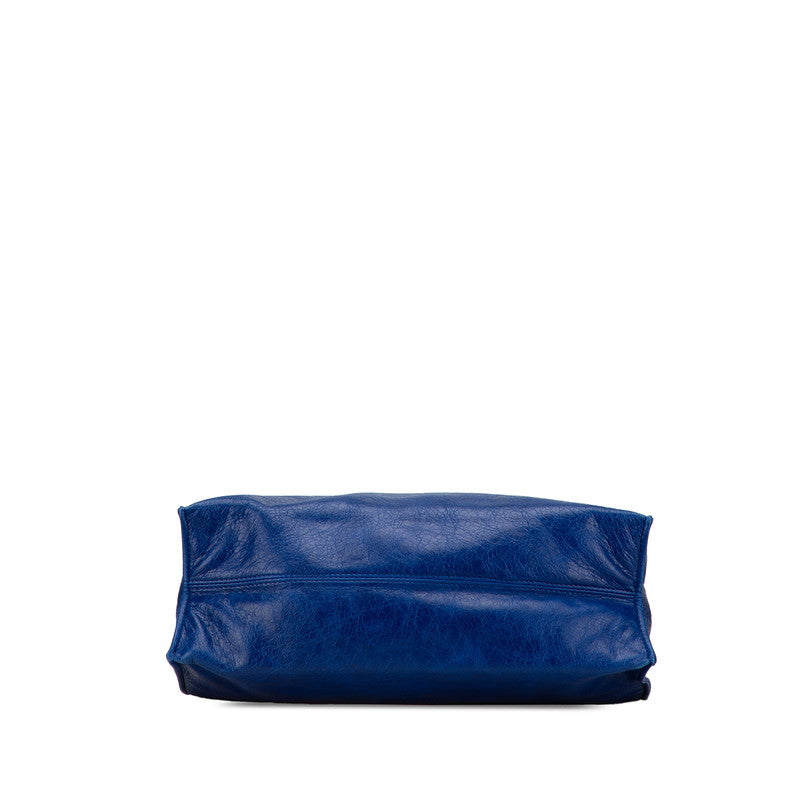 ヴァレンティノ スタッズ トートバッグ ブルー レザー レディース VALENTINO 【中古】