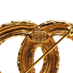 シャネル ココマーク フリンジ ヨウガン 溶岩 ブローチ ゴールド メッキ レディース CHANEL 【中古】