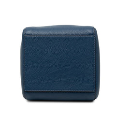 フェンディ オリガミ ミニ ORIGAMI ハンドバッグ トートバッグ ショルダーバッグ 8BS083 ブルー レザー レディース FENDI 【中古】