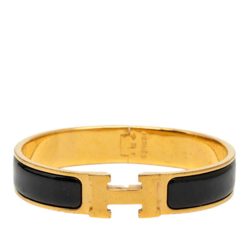 エルメス クリックH PM バングル ゴールド ブラック メッキ レディース HERMES 【中古】