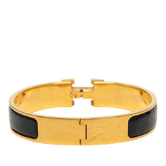 エルメス クリックH PM バングル ゴールド ブラック メッキ レディース HERMES 【中古】